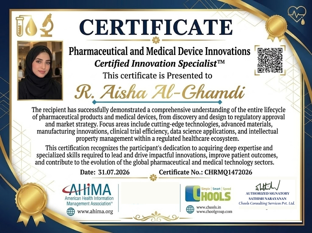 Healthcare and Pharma Program Certificate